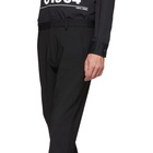 Dsquared2 Black Wool Tropical Techno Trousers