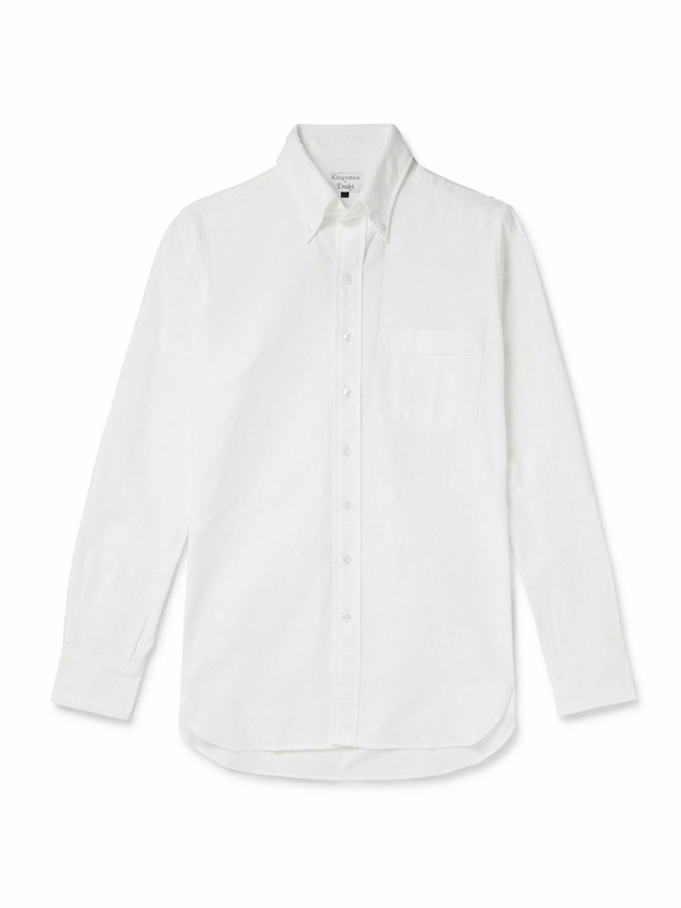 Photo: Kingsman - Slim-Fit Button-Down Collar Cotton Oxford Shirt - White