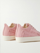 DRKSHDW by Rick Owens - Distressed Gabardine Sneakers - Pink