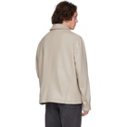 AMI Alexandre Mattiussi Off-White Wool Buttoned Shirt Jacket