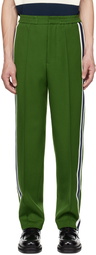 AMI Paris Green Striped Trousers