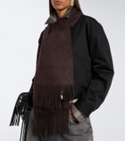 Acne Studios Fringed alpaca and wool scarf