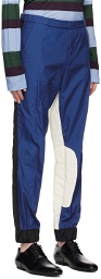 Dries Van Noten Blue & White Racing Trousers