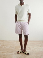 Canali - Cotton and Silk-Blend Polo Shirt - Neutrals