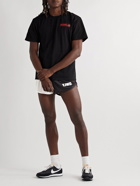 Y,IWO - Logo-Print Colour-Block Tricot Shorts - Black