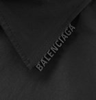 Balenciaga - Oversized Logo-Appliquéd Cotton Shirt - Black