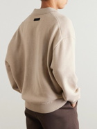 FEAR OF GOD ESSENTIALS - Oversized Knitted Polo Sweater - Neutrals