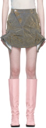 Masha Popova SSENSE Exclusive Yellow Denim Miniskirt