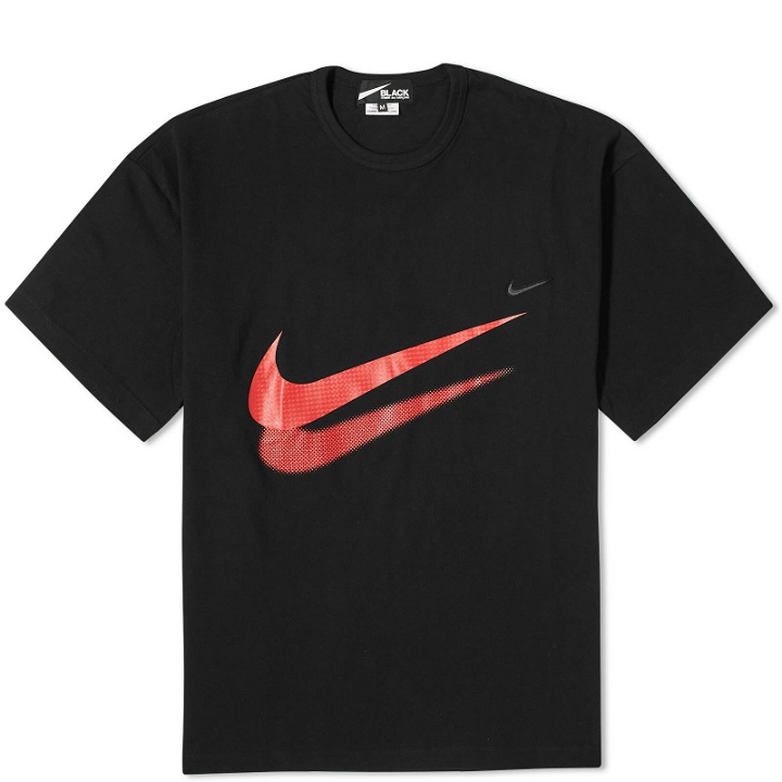 Photo: Comme des Garçons Men's x Nike Double Swoosh Oversized T-Shi in Black