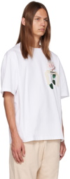Jacquemus White Le Chouchou 'Le T-Shirt Rose' T-Shirt