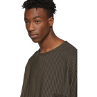 Lemaire Black and Brown Check Twill T-Shirt