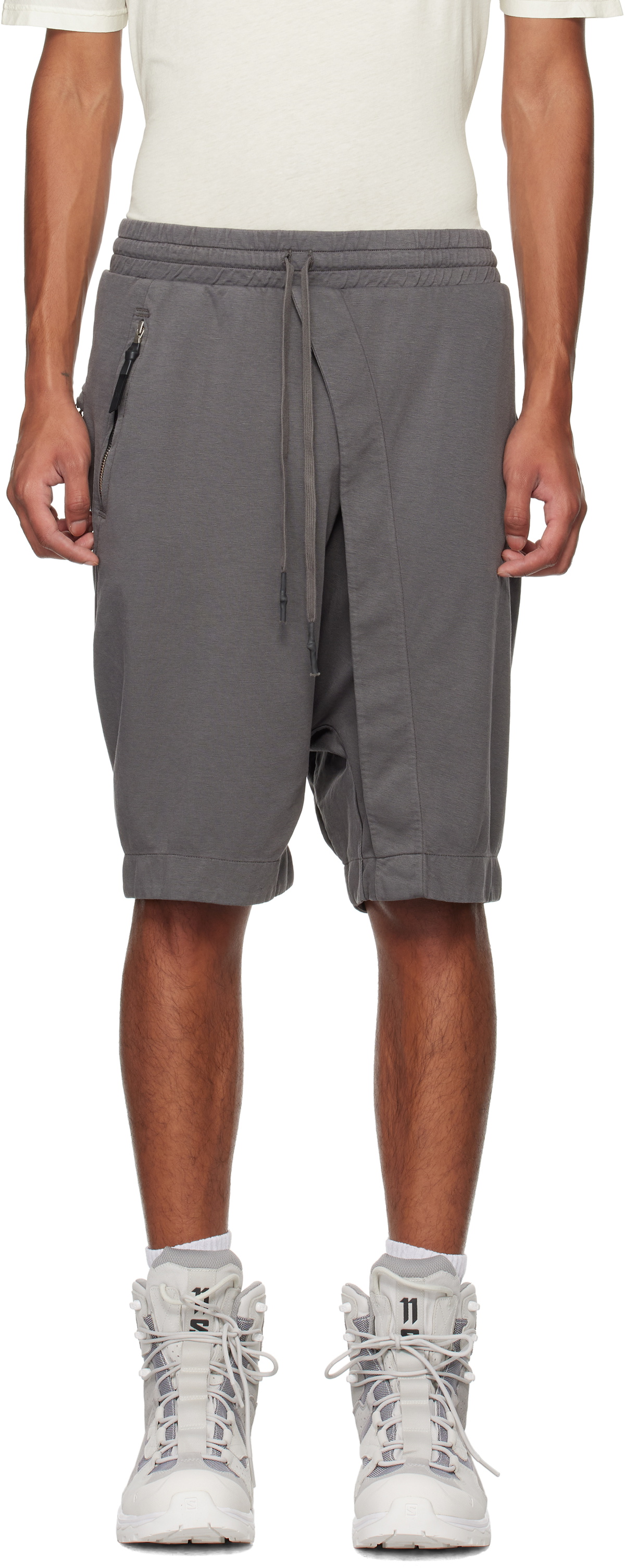 11 by Boris Bidjan Saberi Gray P34 Shorts