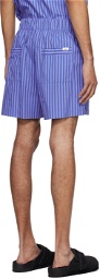 Tekla Blue Drawstring Pyjama Shorts