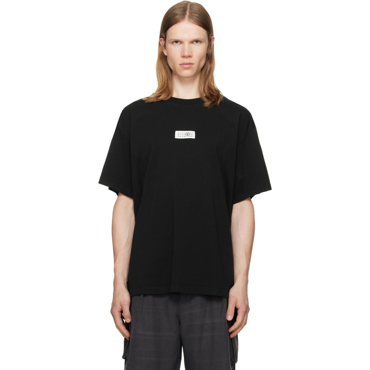 Photo: MM6 Maison Margiela Black Numeric Cotton T-shirt