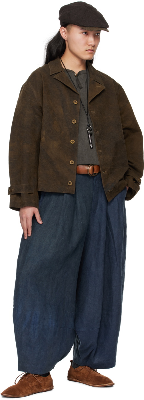 Aviva Jifei Xue Brown Collared Deck Jacket