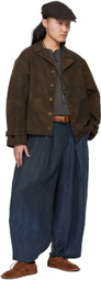 Aviva Jifei Xue Brown Collared Deck Jacket