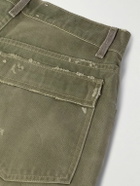 Satoshi Nakamoto - Enduro Straight-Leg Padded Distressed Jeans - Green