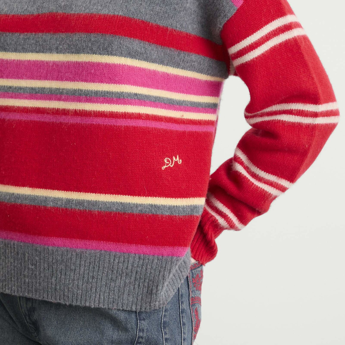 Damson Madder Women's Rene V Jumper in Multi