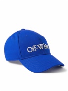 Off-White - Logo-Embroidered Cotton-Gabardine Baseball Cap - Blue