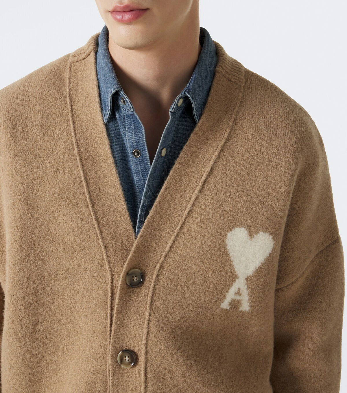 Ami Paris Ami de Cœur wool-blend cardigan
