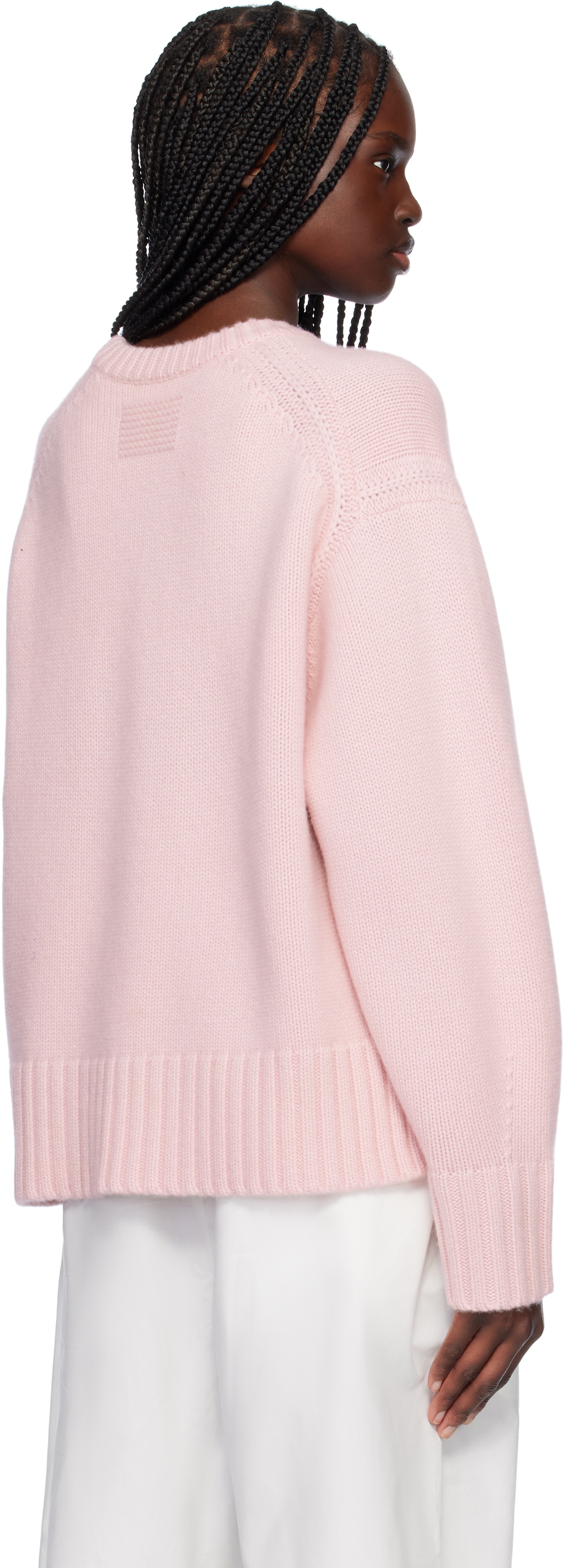 Guest in Residence Pink Cozy Crew Sweater