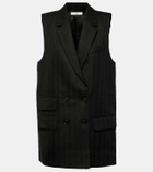 CO Pinstriped wool vest