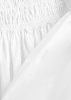 Matteau Smocked Cotton Mini Dress White