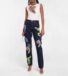 Area - Embellished jersey bodysuit