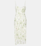Monique Lhuillier Floral lace corset dress