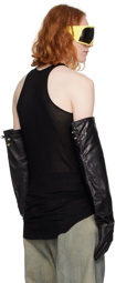 Rick Owens Black Basic Rib Tank Top