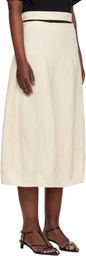 Studio Nicholson Beige Orcha Midi Skirt