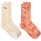 Nike Men's Tie-dye Sock - 2 Pack in Multi
