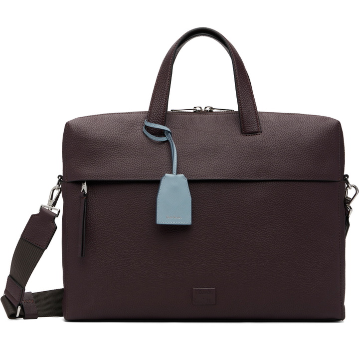 Photo: Paul Smith Burgundy Leather Double-Zip Folio Briefcase