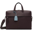Paul Smith Burgundy Leather Double-Zip Folio Briefcase