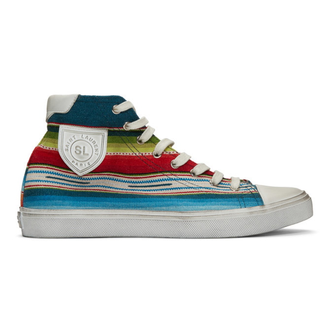 Photo: Saint Laurent Multicolor Mexican Jacquard Bedford Sneakers