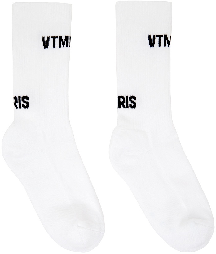Photo: VTMNTS White 'VTMNTS PARIS' Socks