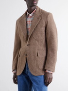 Drake's - Games Herringbone Virgin Wool-Tweed Blazer - Brown