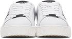 Versace Jeans Couture White & Black 88 V-Emblem Court Sneakers