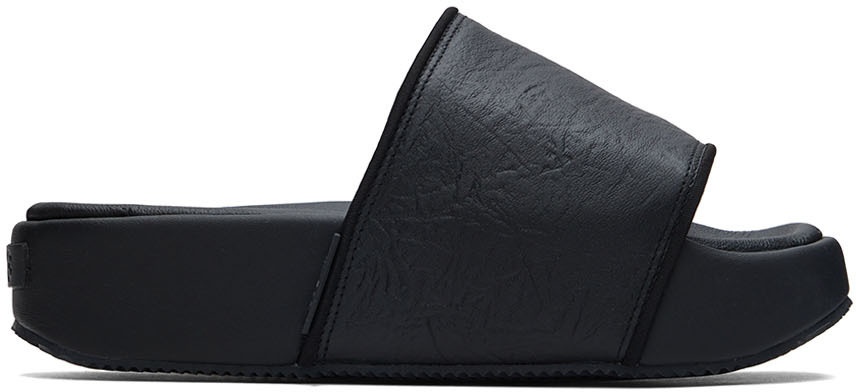 Photo: Y-3 Black Leather Slides