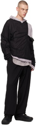 Kiko Kostadinov Black & Purple Knox Hoodie