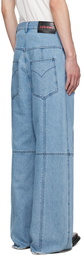 LU'U DAN Blue Knee Patch Jeans