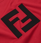 Fendi - Slim-Fit Logo-Appliquéd Cotton-Jersey T-Shirt - Red