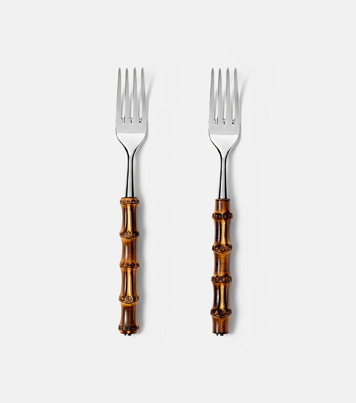 Gucci Bamboo set of 2 stainless steel forks