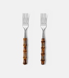 Gucci Bamboo set of 2 stainless steel forks