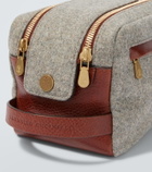 Brunello Cucinelli Leather-trimmed toiletry bag