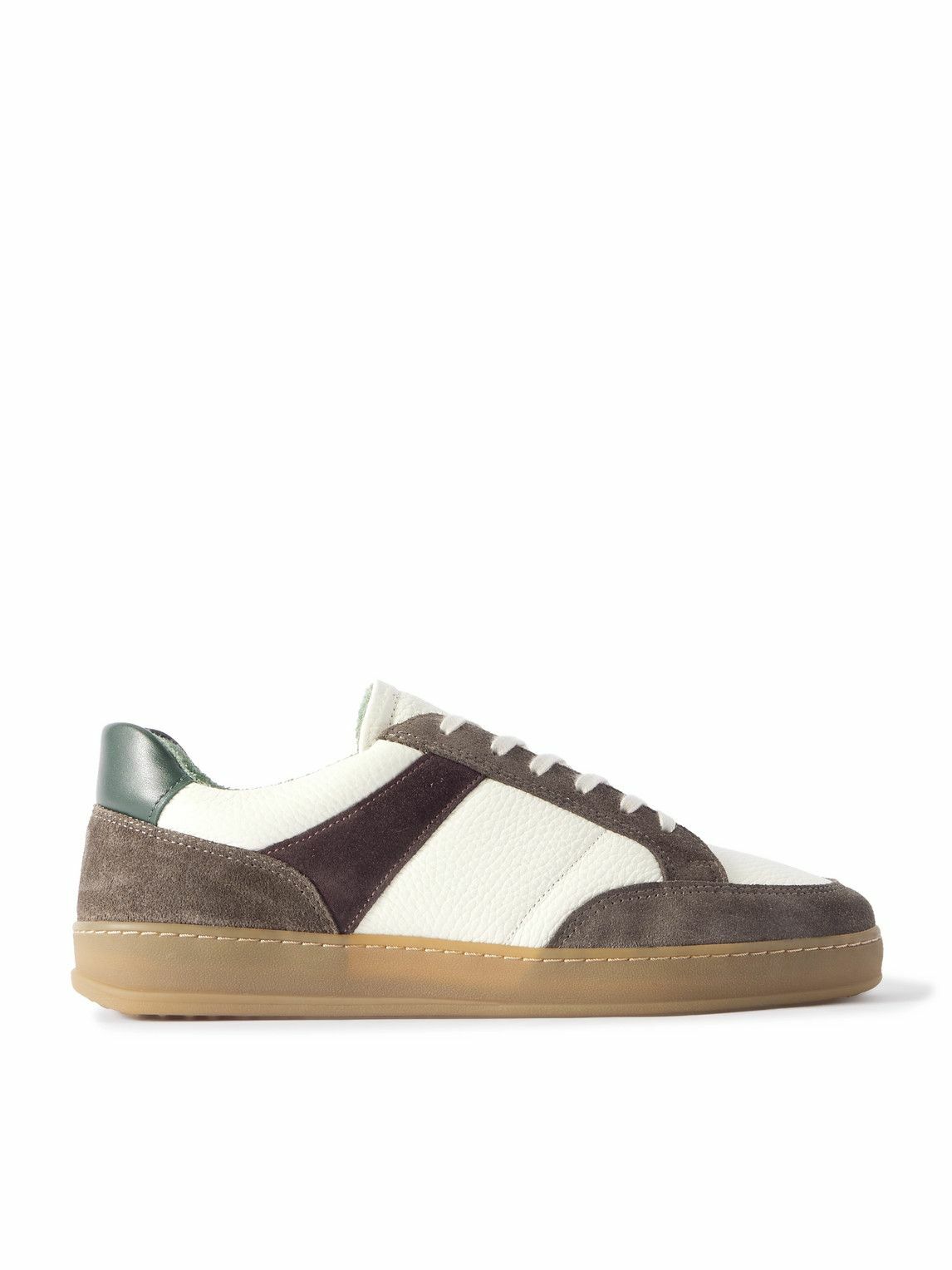 Mr P. - Colour-Block Suede and Leather Sneakers - Multi