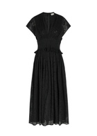 Tory Burch Embroidered Cotton Midi Dress Black
