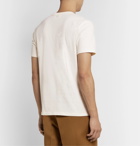 AMI - Logo-Appliquéd Cotton-Jersey T-Shirt - Neutrals