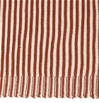 Soho Home - Warehouse Striped Cotton Blanket - Orange