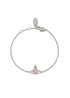Vivienne Westwood Reina Small orb Rhodium-plated Bracelet - Pink - One Size